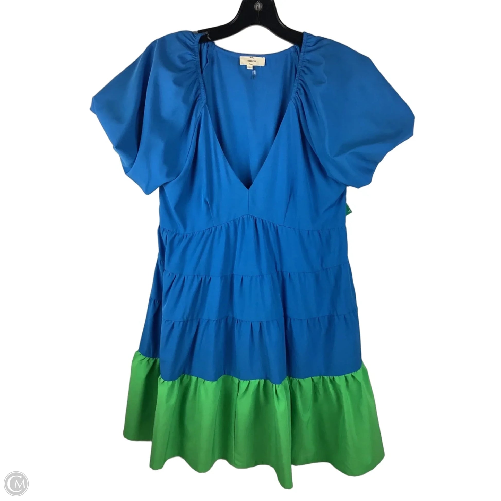 Dress Party Midi By Entro In Blue & Green, Size: S – Clothes Mentor Greenville SC #160