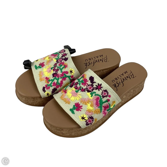 Sandals Heels Platform By Blowfish In Floral Print, Size: 7.5