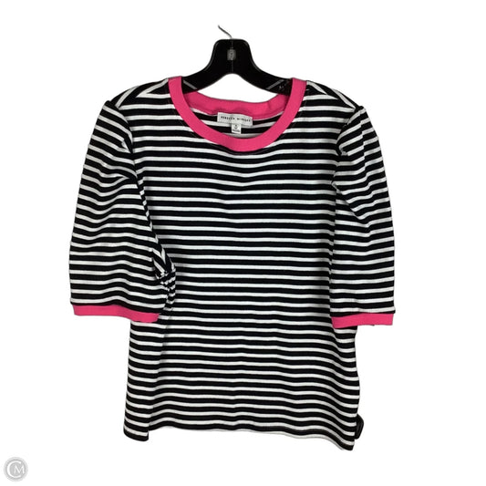 Top Short Sleeve Designer By Rebecca Minkoff In Striped Pattern, Size: Xl
