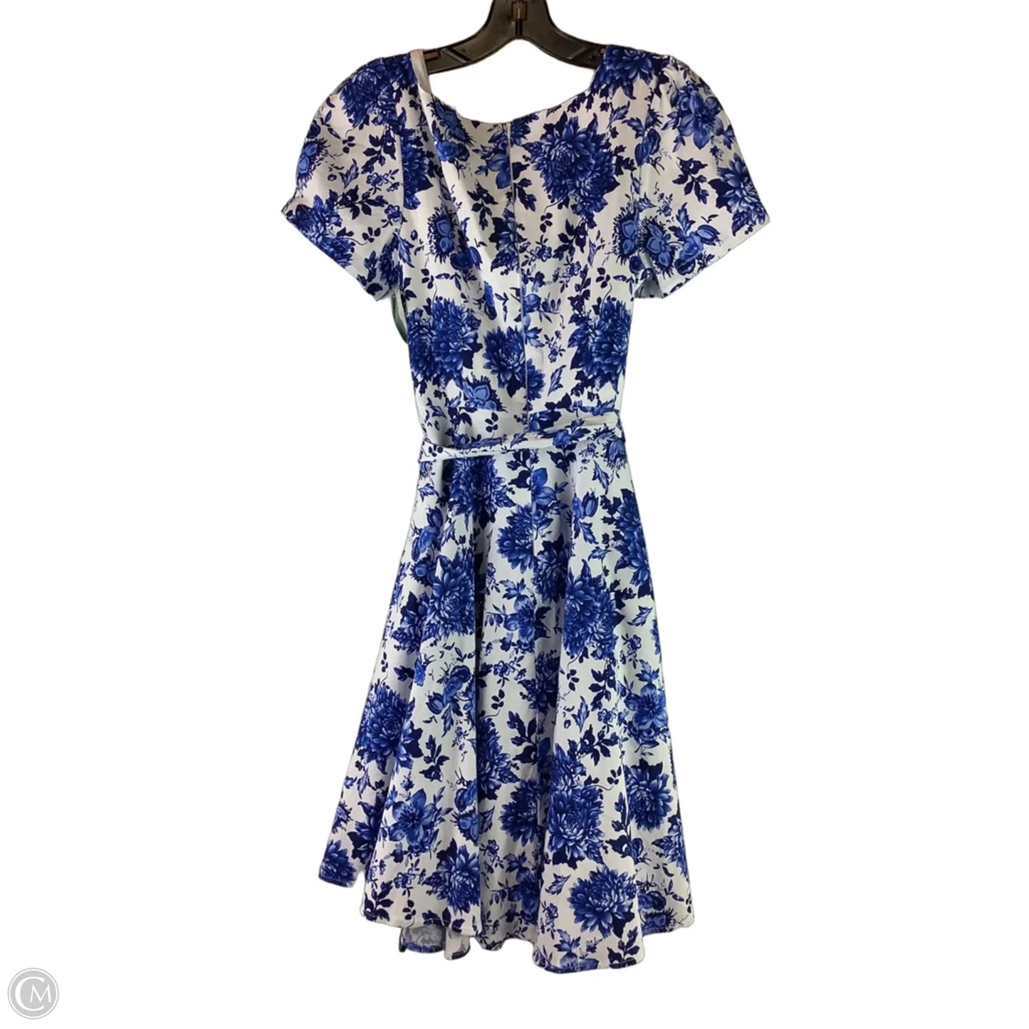 Dress Party Midi By Cmc In Blue & White, Size: M