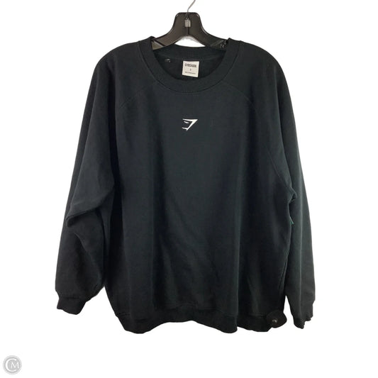 Athletic Sweatshirt Hoodie By Gym Shark In Black, Size: S(oversized)