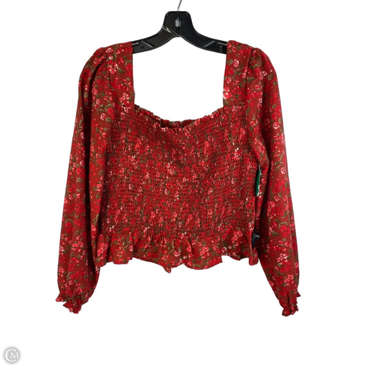 Top Long Sleeve By Clothes Mentor In Red, Size: Xl