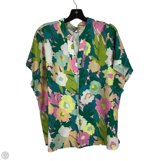 Top Short Sleeve By Crosby In Floral Print, Size: Estimated XL