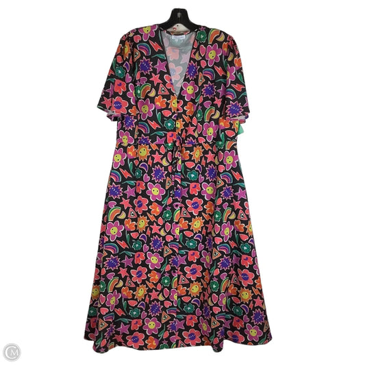 Dress Casual Maxi By Cmc In Multi-colored, Size: 14