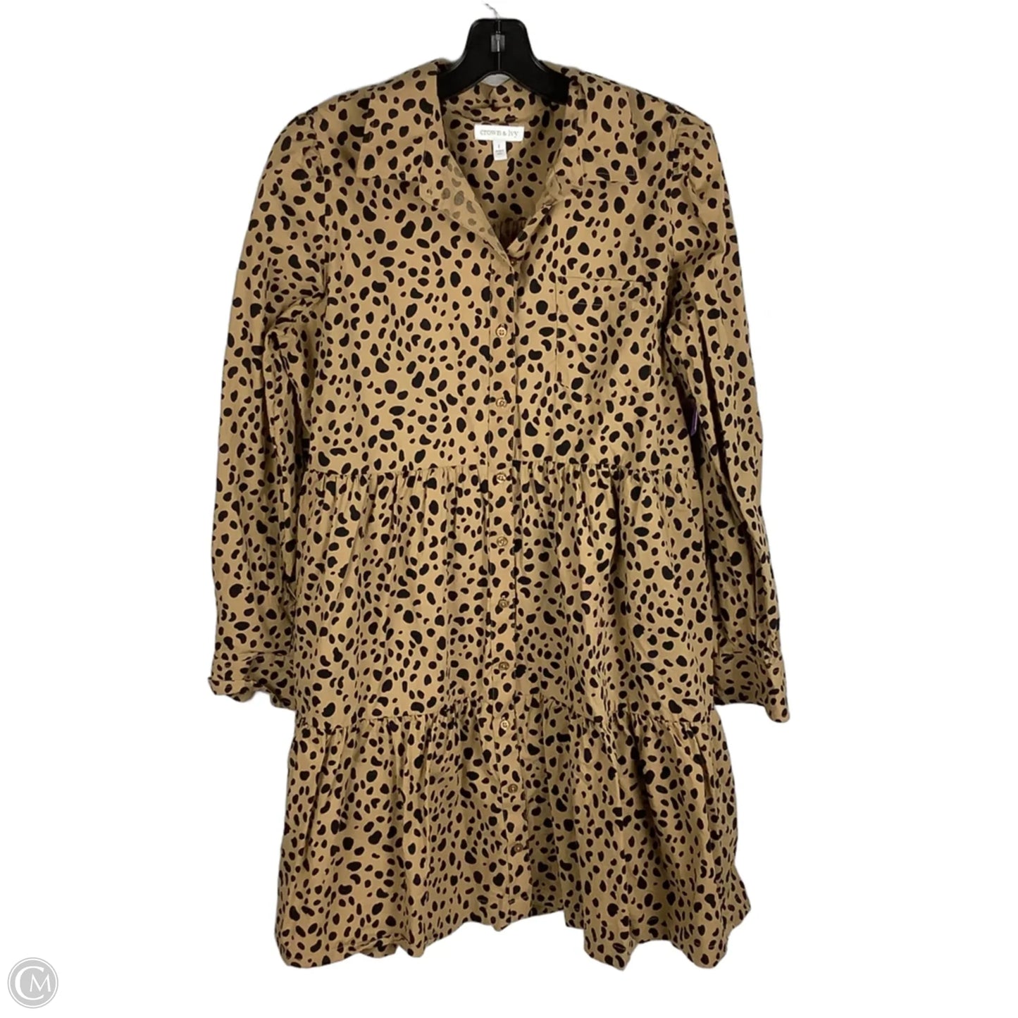 Dress Party Midi By Crown And Ivy In Animal Print, Size: L