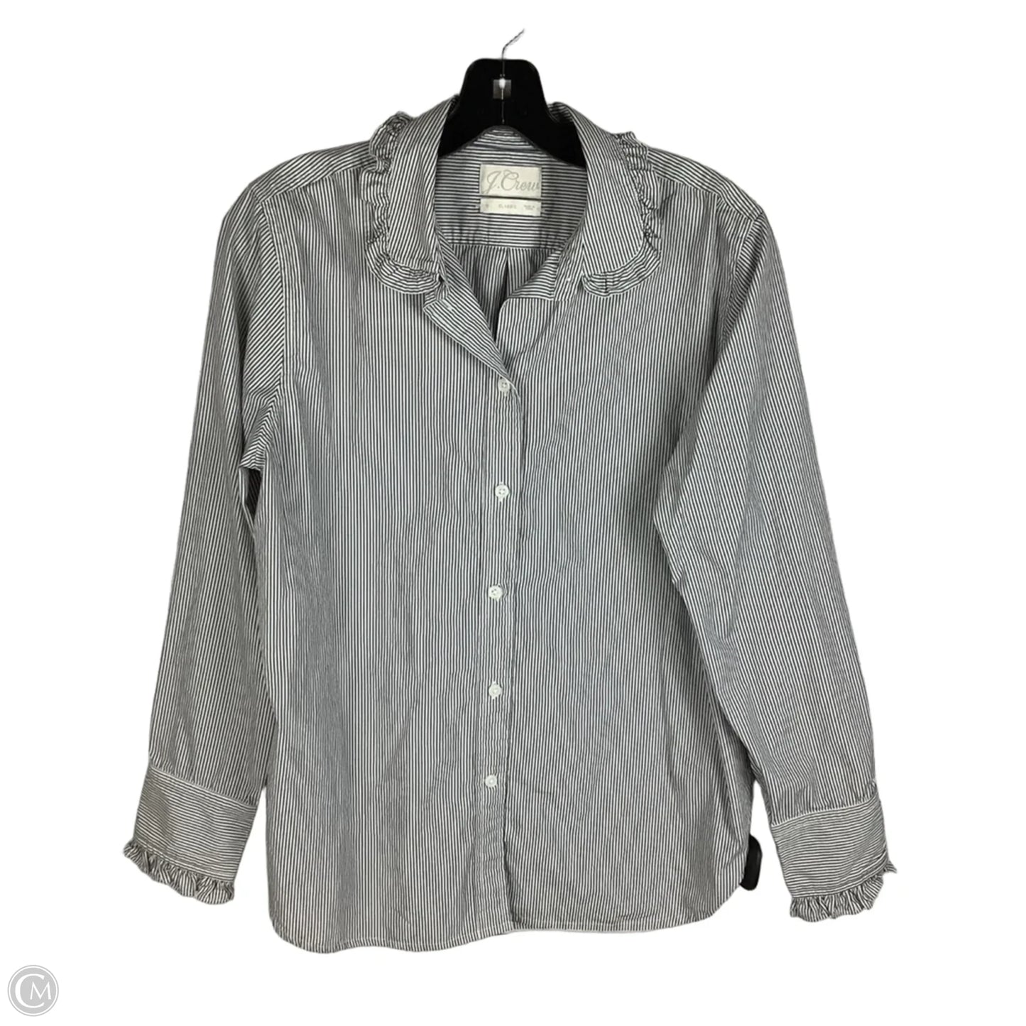 Top Long Sleeve By J. Crew In Striped Pattern, Size: 10
