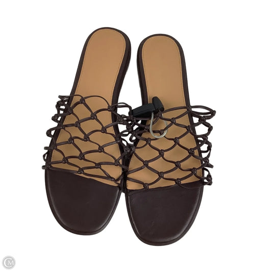 Sandals Flats By Madewell In Brown, Size: 10.5