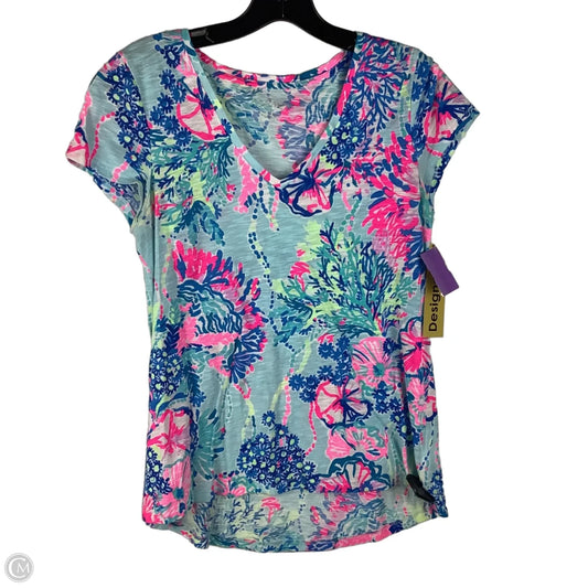 Top Short Sleeve Designer By Lilly Pulitzer In Multi-colored, Size: Xs