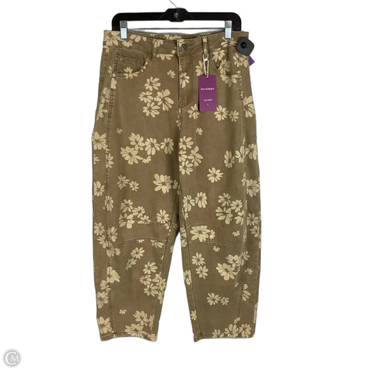 Pants Cropped By Clothes Mentor In Brown, Size: L