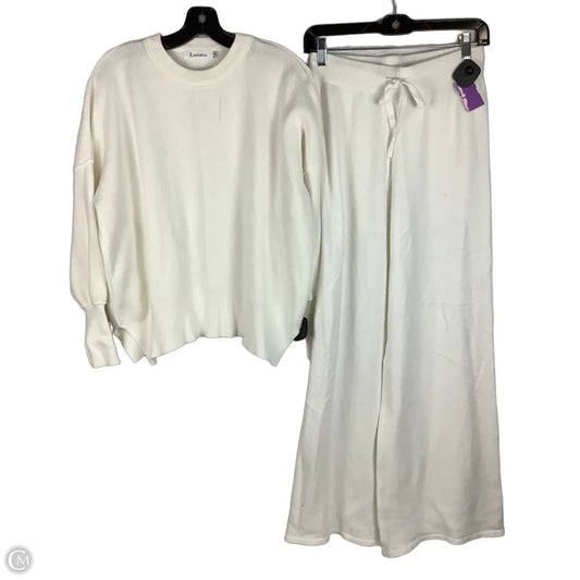 Pants Set 2pc By Clothes Mentor In Cream, Size: M