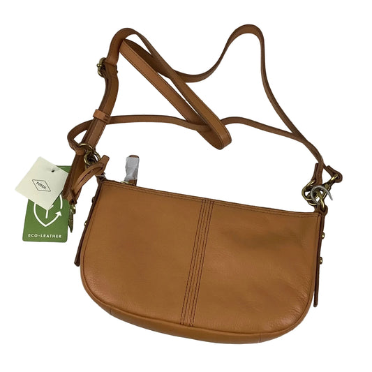 Handbag Leather By Fossil, Size: Medium