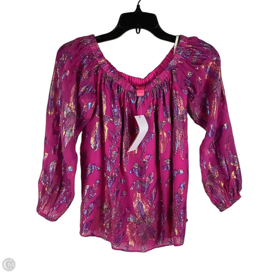 Top Long Sleeve Designer By Lilly Pulitzer In Purple, Size: Xs