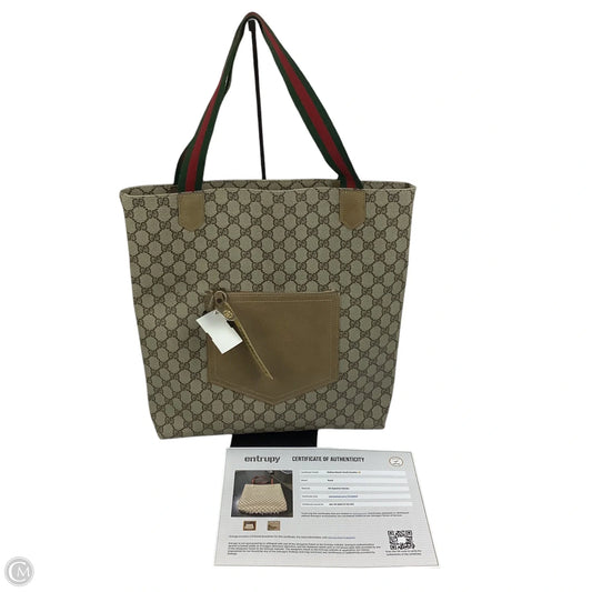 Tote Luxury Designer By Gucci, Size: Large