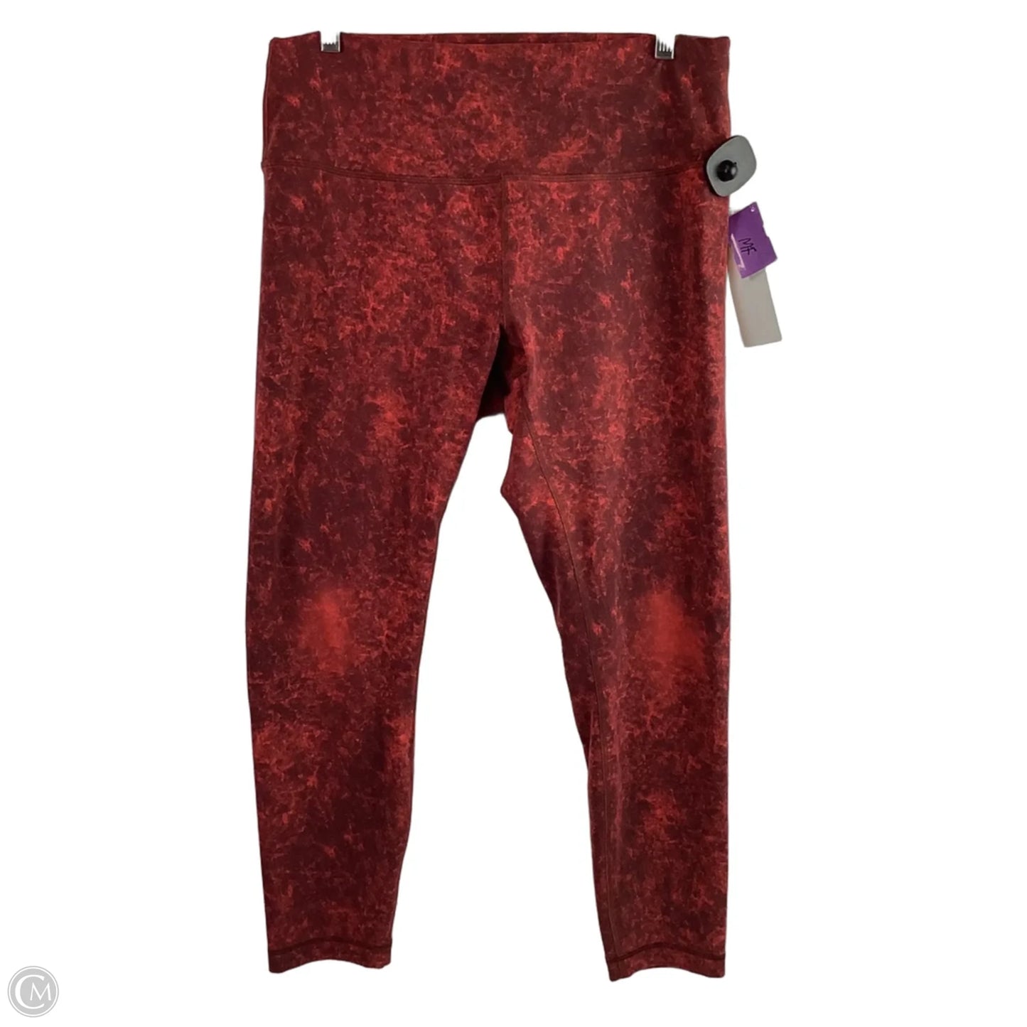 Athletic Capris By Lululemon In Red, Size: 14