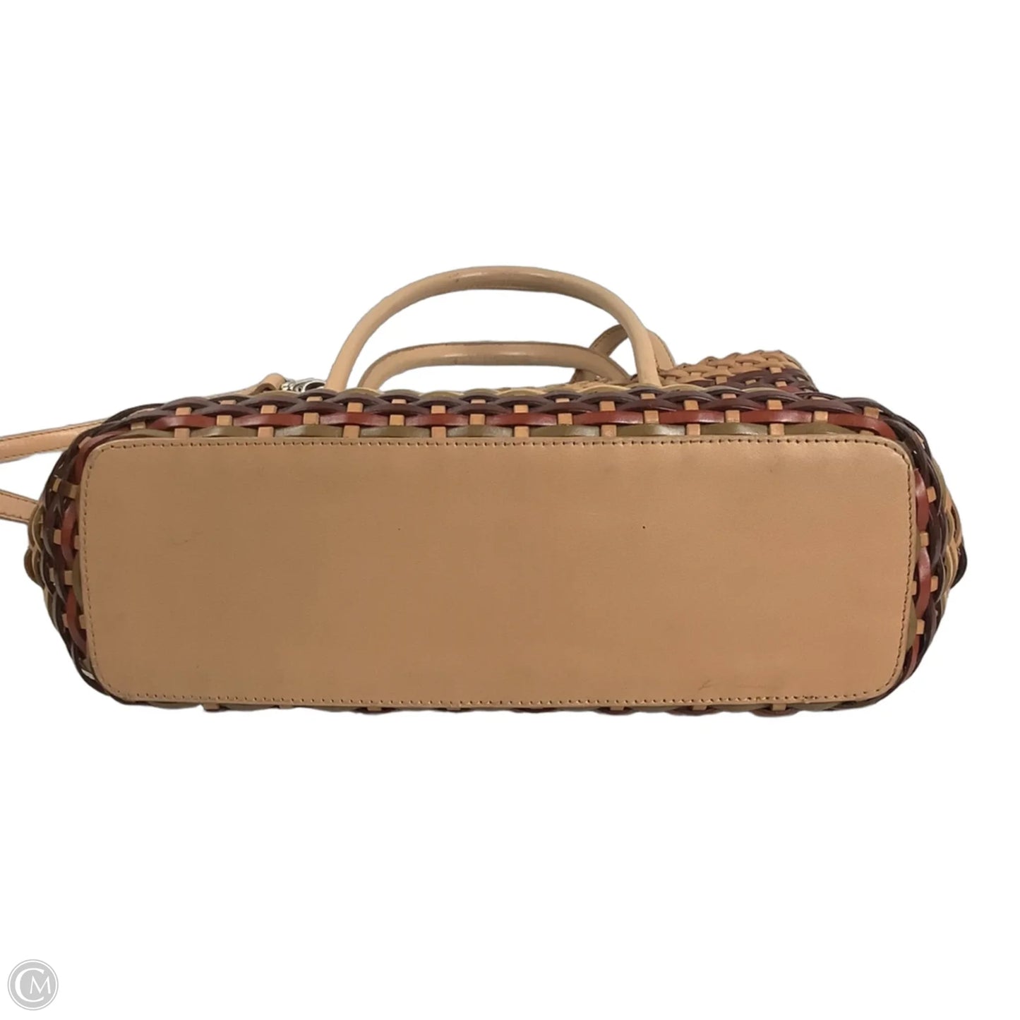 Handbag Leather By Fossil, Size: Medium