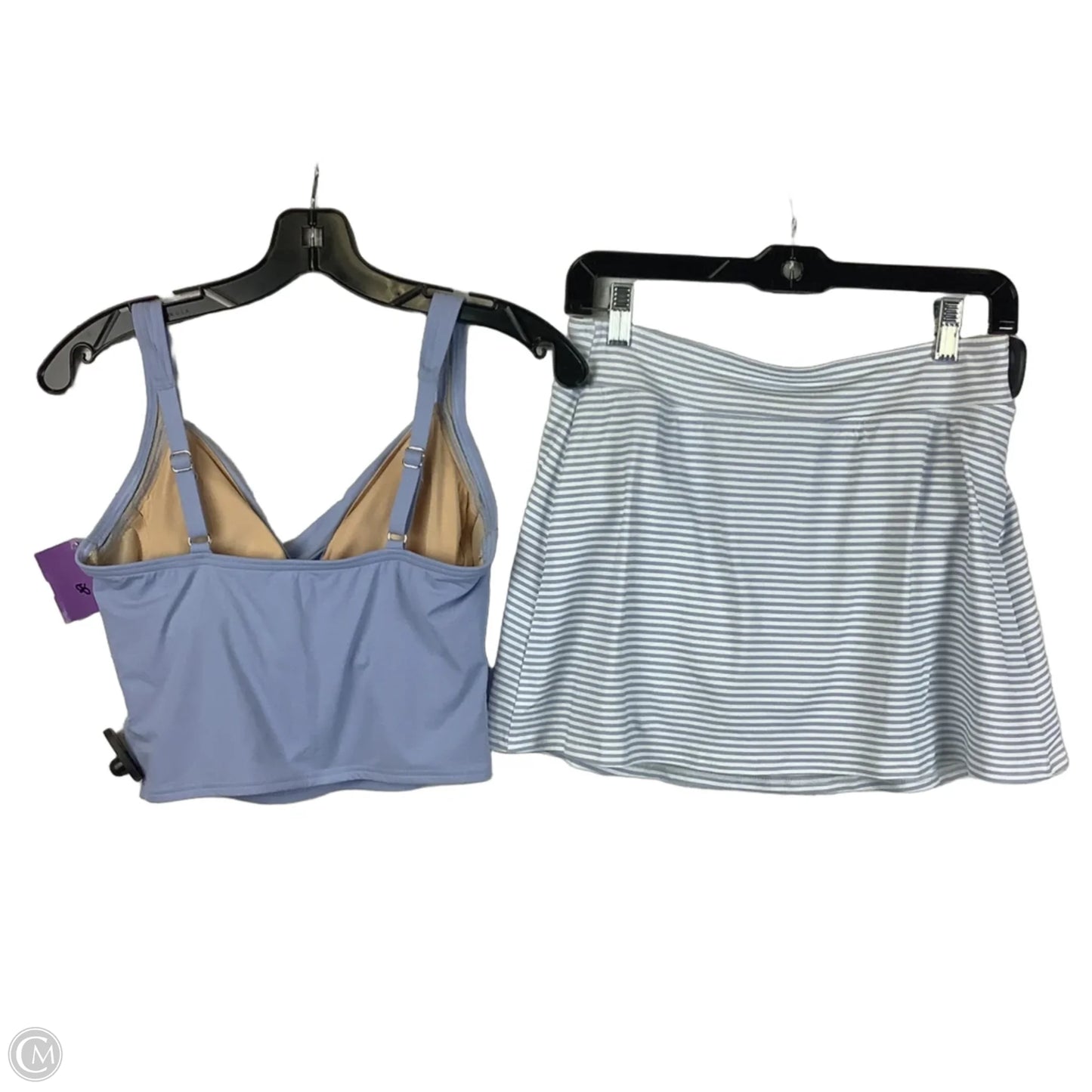 Swimsuit 2pc By Lands End In Striped Pattern, Size: 4