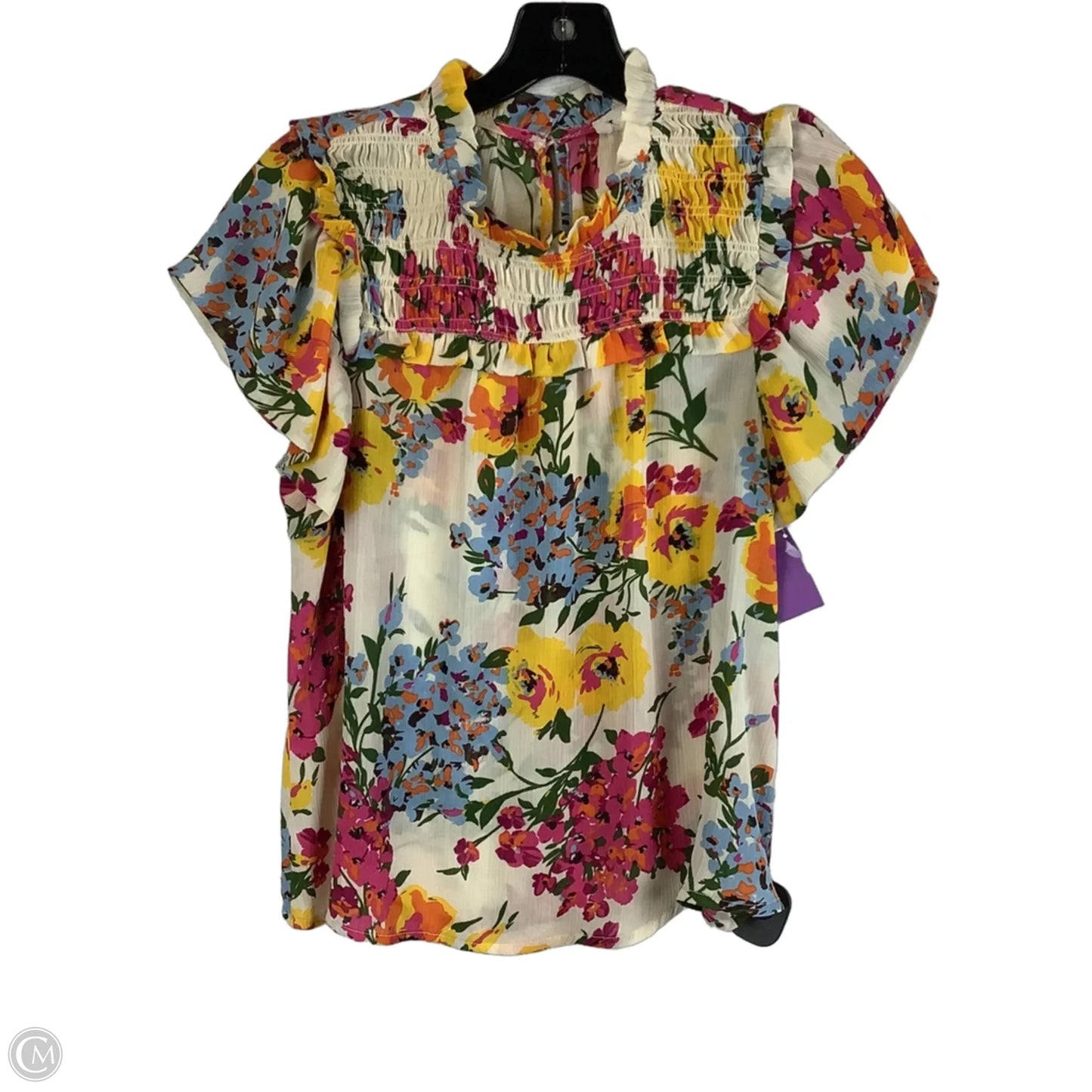 Top Short Sleeve By Thml In Floral Print, Size: S