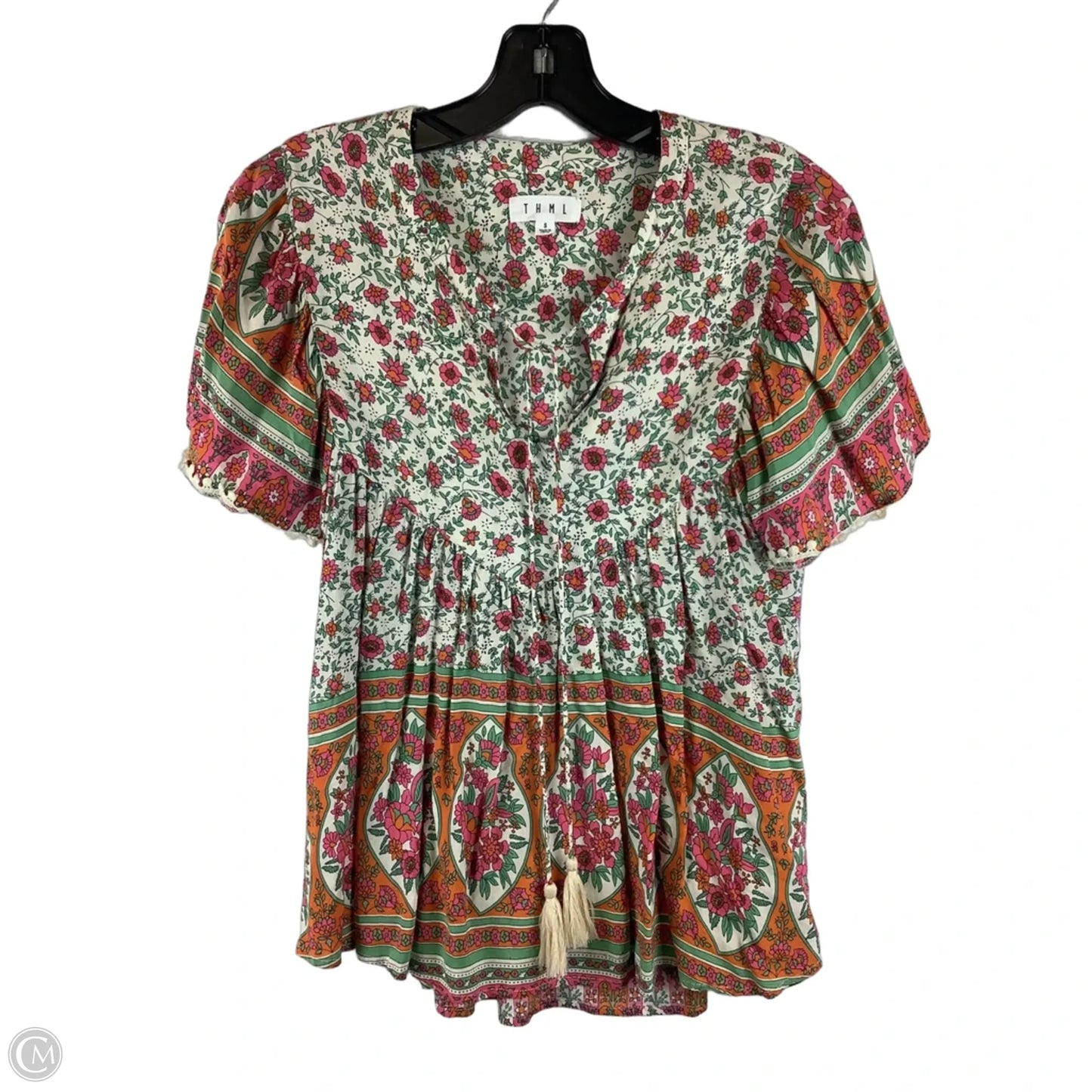 Top Short Sleeve By Thml In Floral Print, Size: S
