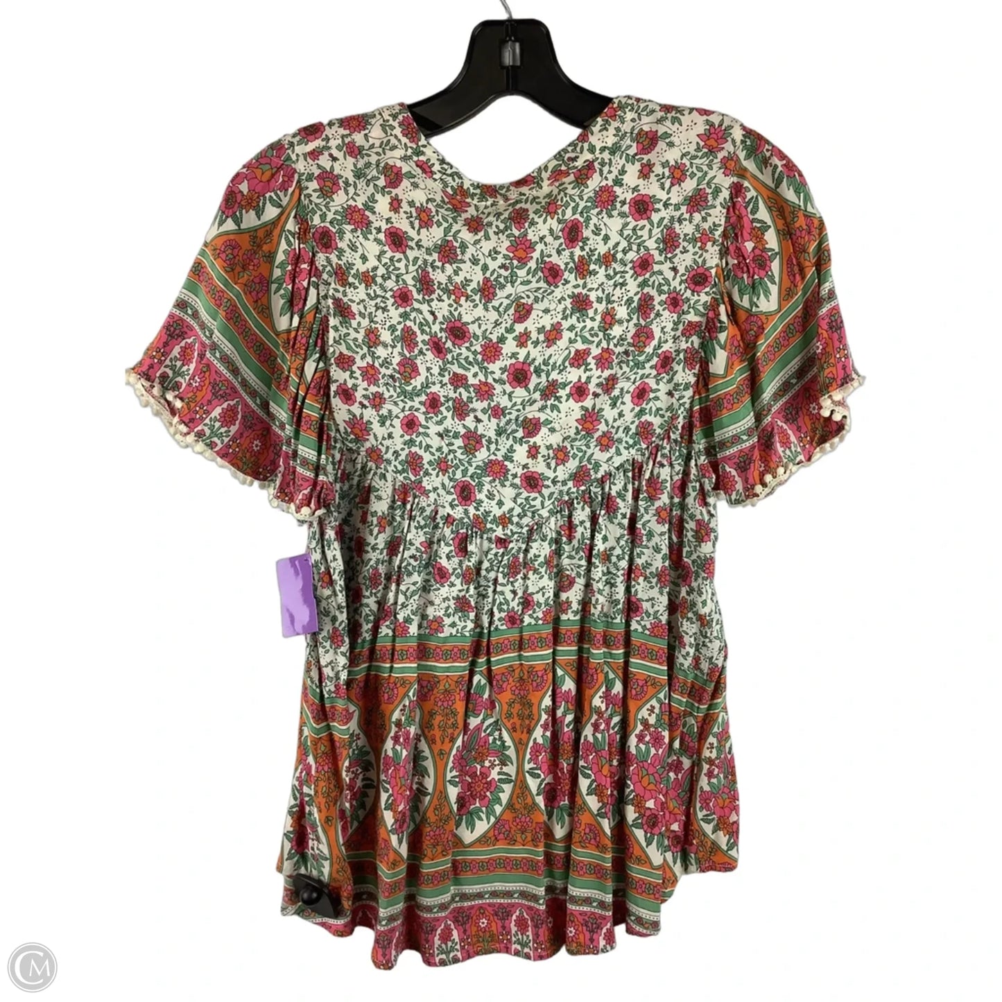 Top Short Sleeve By Thml In Floral Print, Size: S