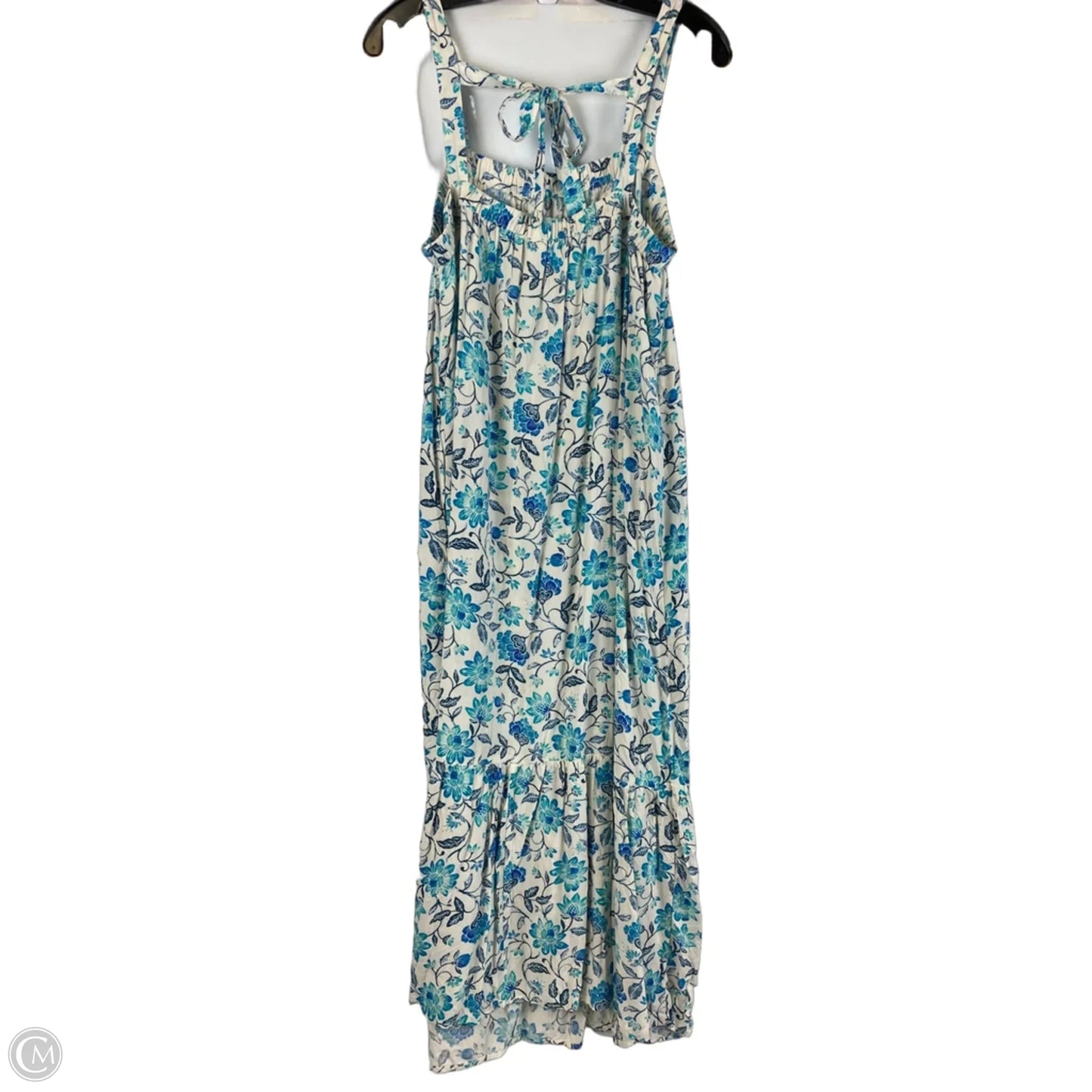 Dress Casual Maxi By Old Navy In Blue & Cream, Size: Xl