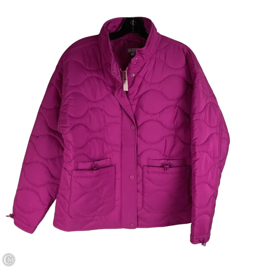 Coat Puffer & Quilted By Talbots In Purple, Size: S