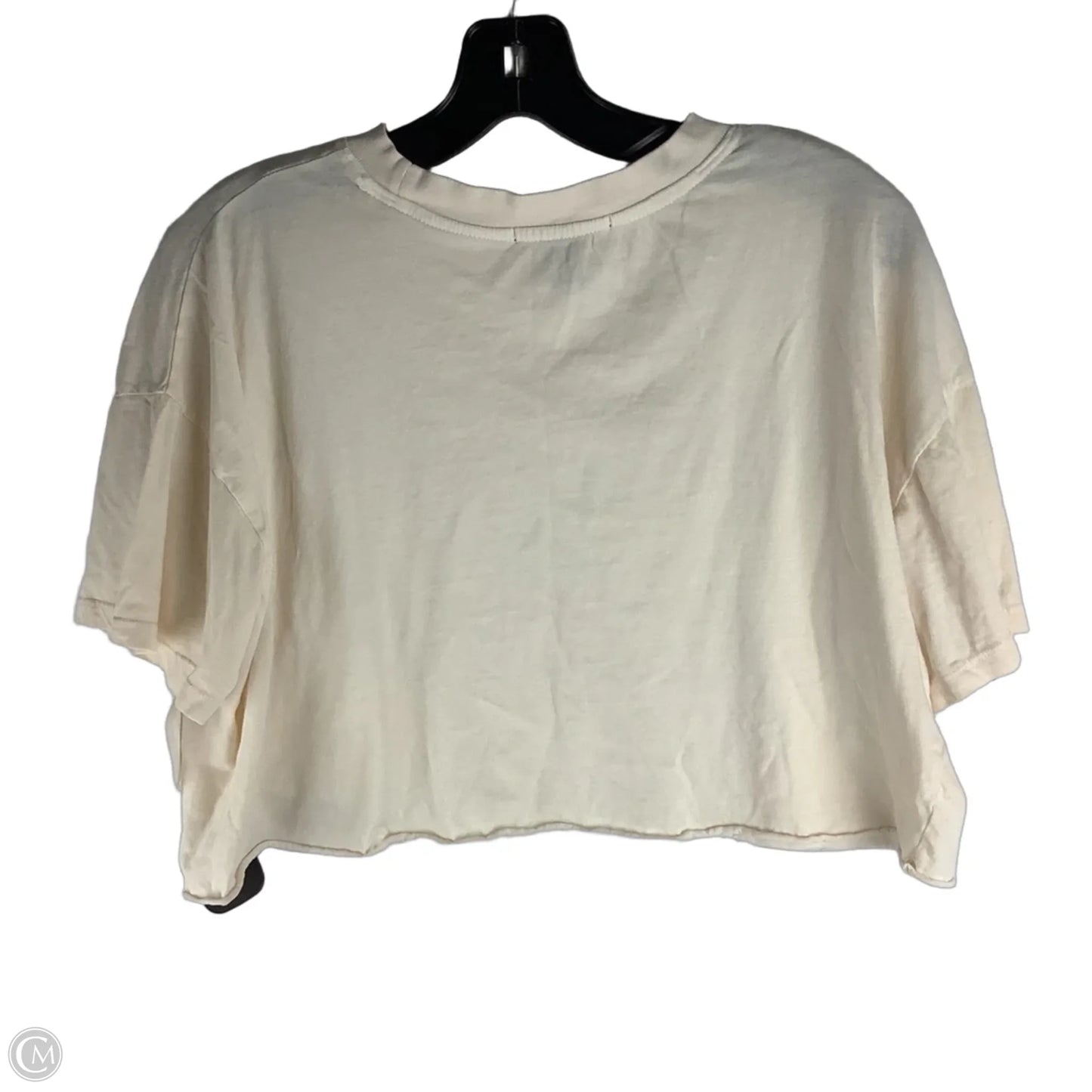 Top Short Sleeve Basic By Forever 21 In Cream, Size: M