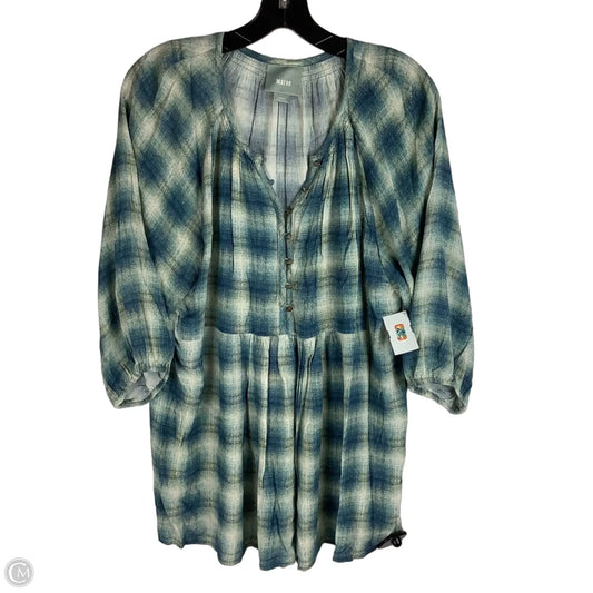 Top Long Sleeve By Maeve In Plaid Pattern, Size: S