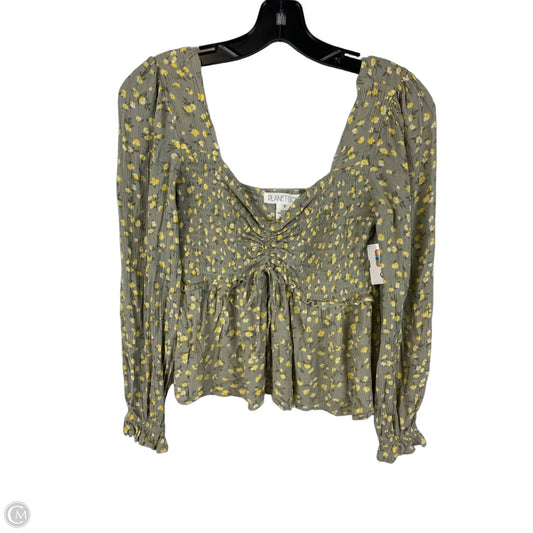 Top Long Sleeve By Planet Gold In Floral Print, Size: S