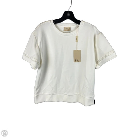 Top Short Sleeve By Elie Tahari In Cream, Size: M