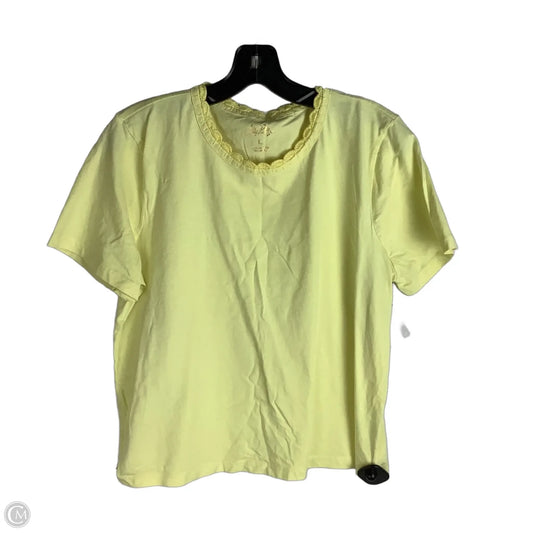 Top Short Sleeve Designer By Lilly Pulitzer In Yellow, Size: L