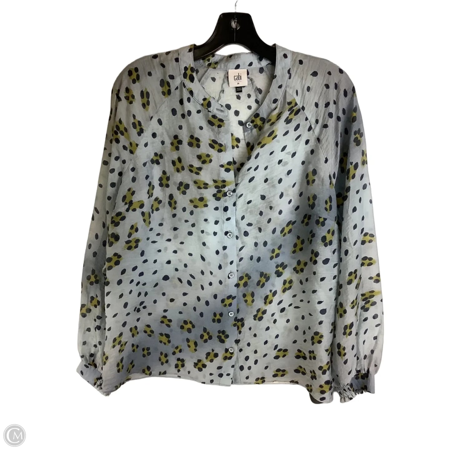 Top Long Sleeve By Cabi In Animal Print, Size: M