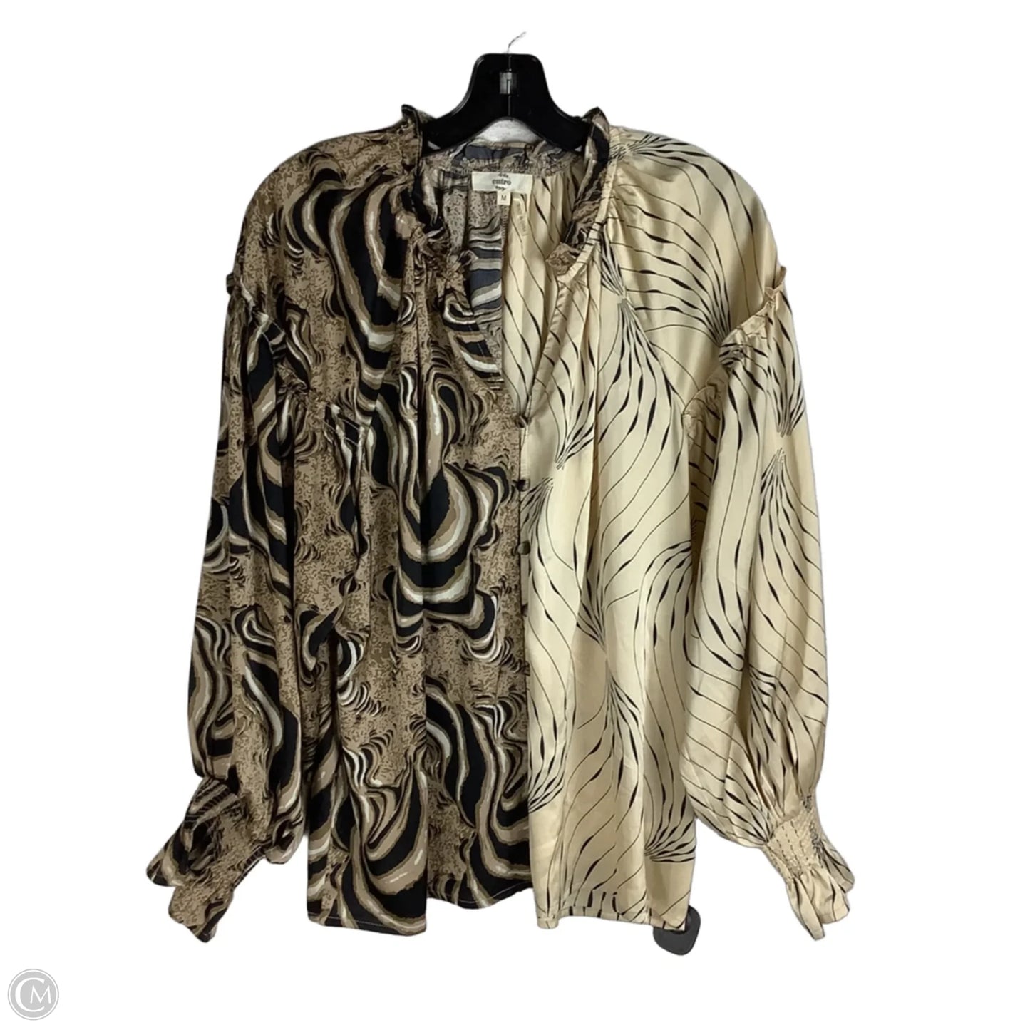 Top Long Sleeve By Entro In Animal Print, Size: M