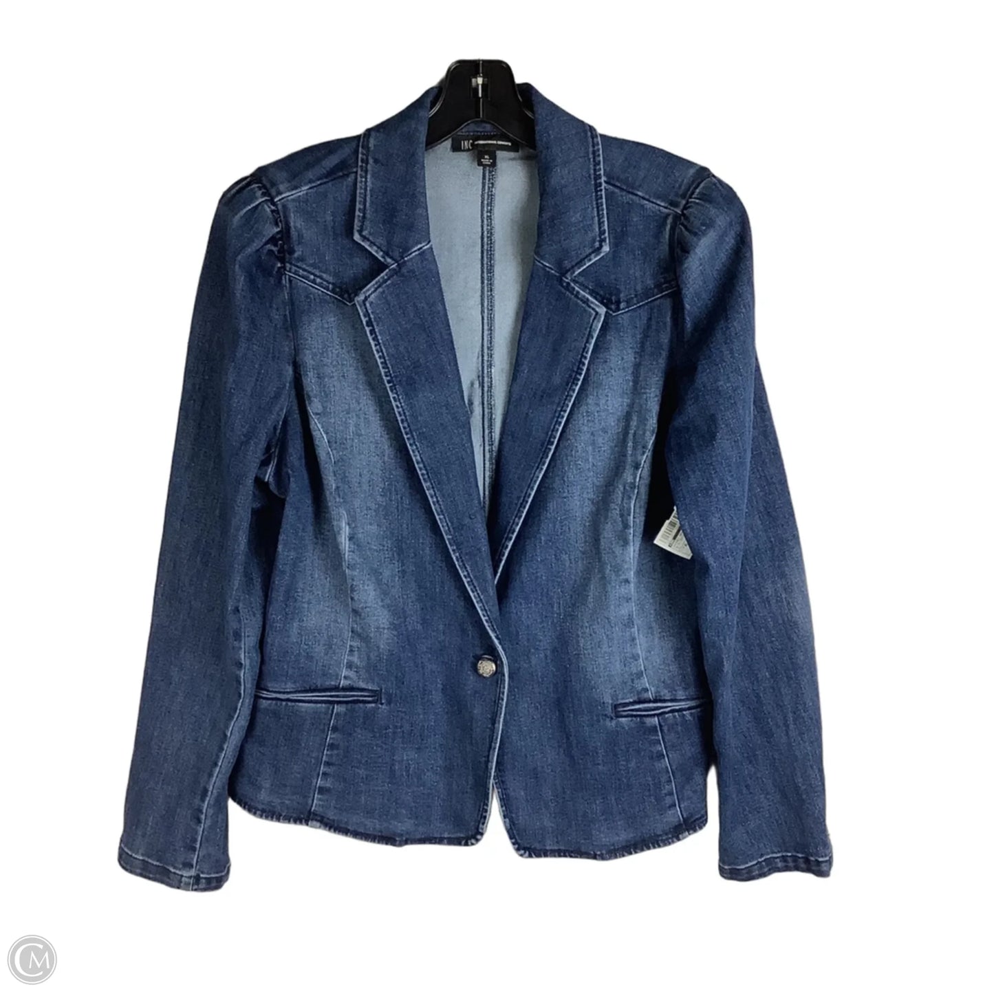 Jacket Denim By Inc In Blue Denim, Size: Xl