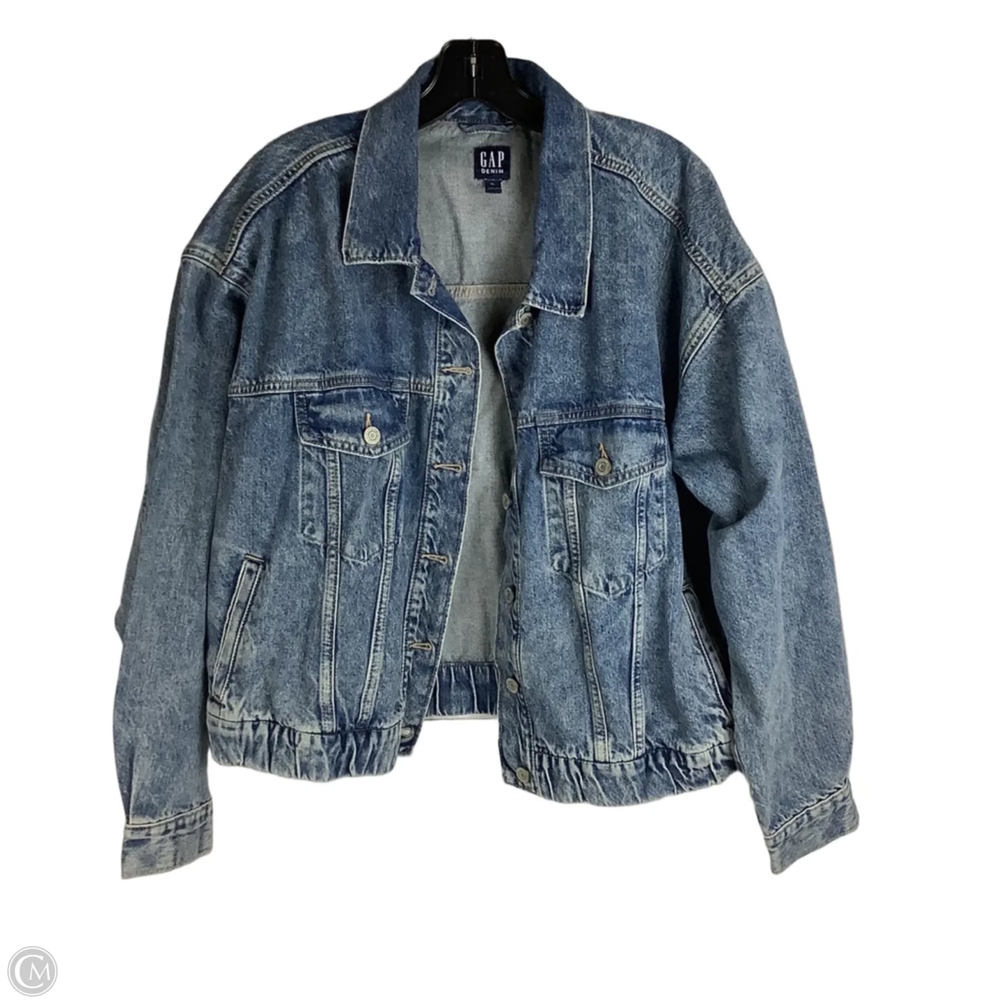 Jacket Denim By Gap In Blue Denim, Size: Xl