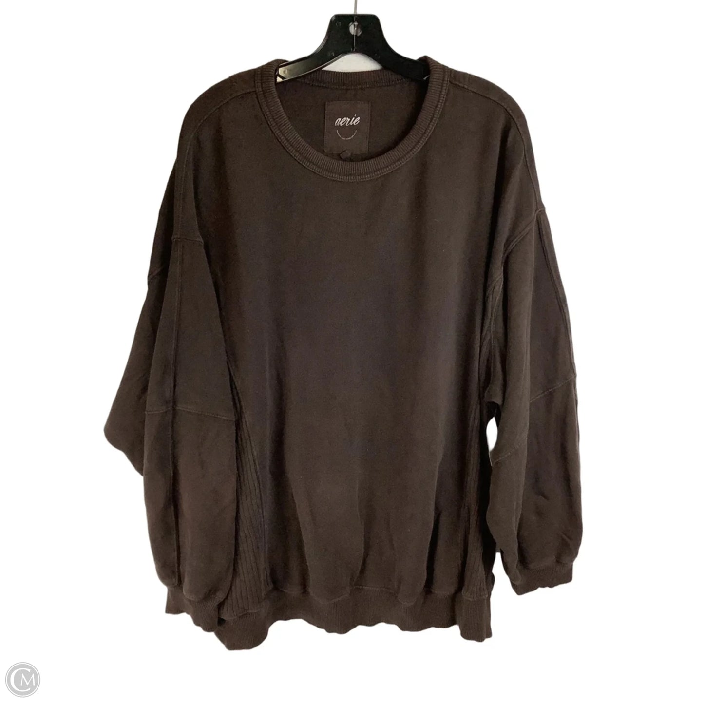 Sweatshirt Crewneck By Aerie In Brown, Size: L