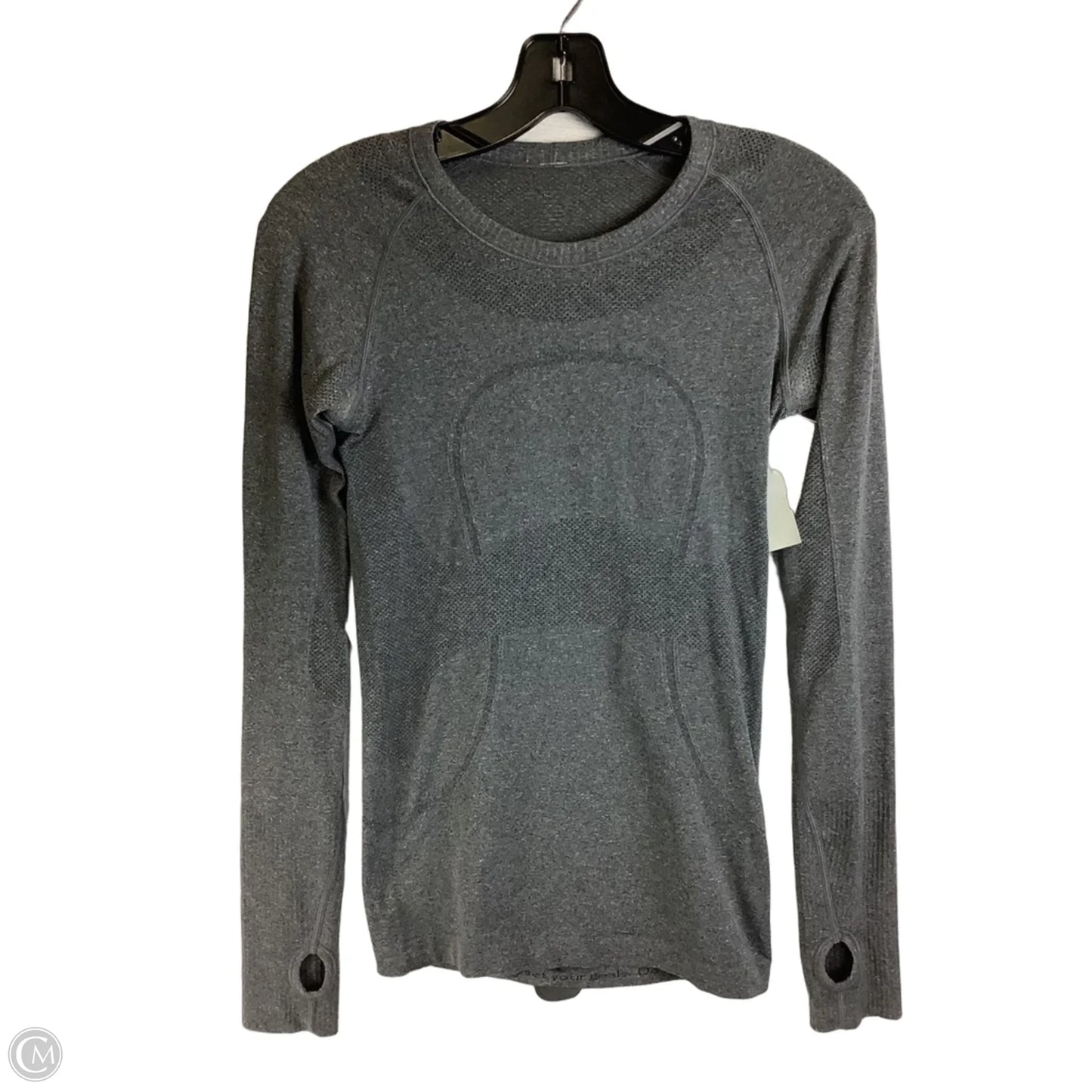 Athletic Top Long Sleeve Crewneck By Lululemon In Grey, Size: 4