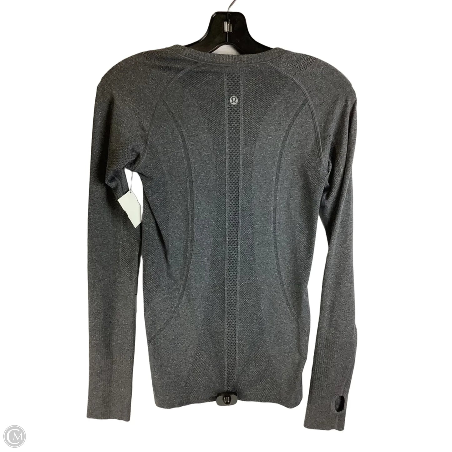 Athletic Top Long Sleeve Crewneck By Lululemon In Grey, Size: 4