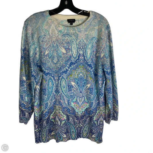 Sweater 100% Cashmere By Talbots In Multi-colored, Size: Xl