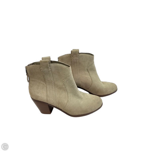 Boots Ankle Heels By Sam Edelman In Taupe, Size: 6.5