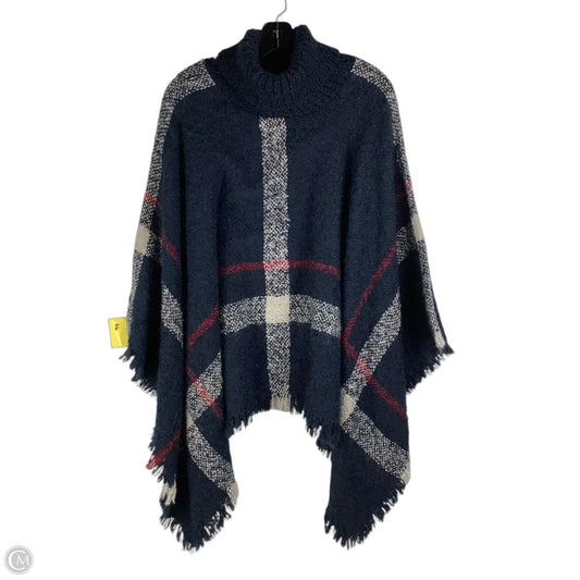 Poncho By Clothes Mentor In Navy, Size: Osfm