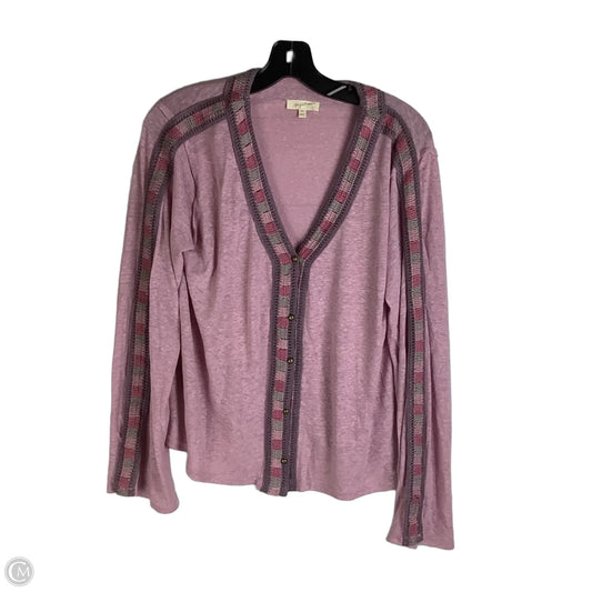 Top Long Sleeve By Mystree In Pink, Size: M