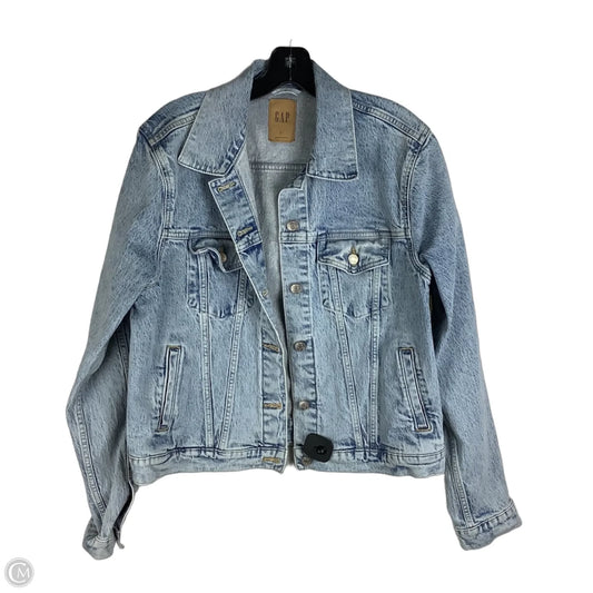 Jacket Denim By Gap In Blue Denim, Size: L Tall