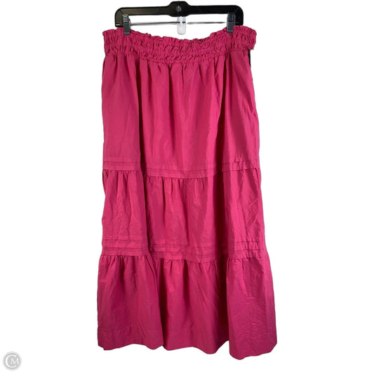 Skirt Maxi By Anthropologie In Pink, Size: Xl