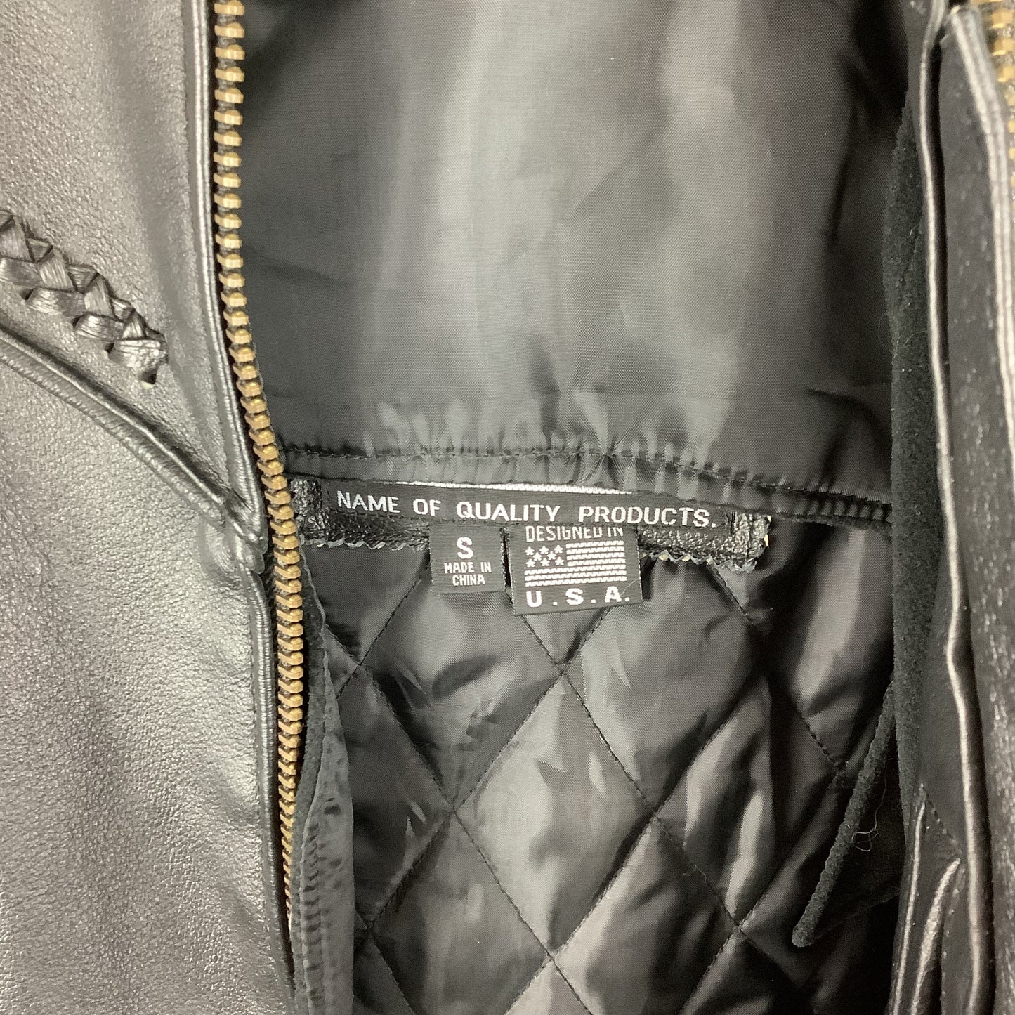 Jacket Leather By Cmc In Black, Size: S