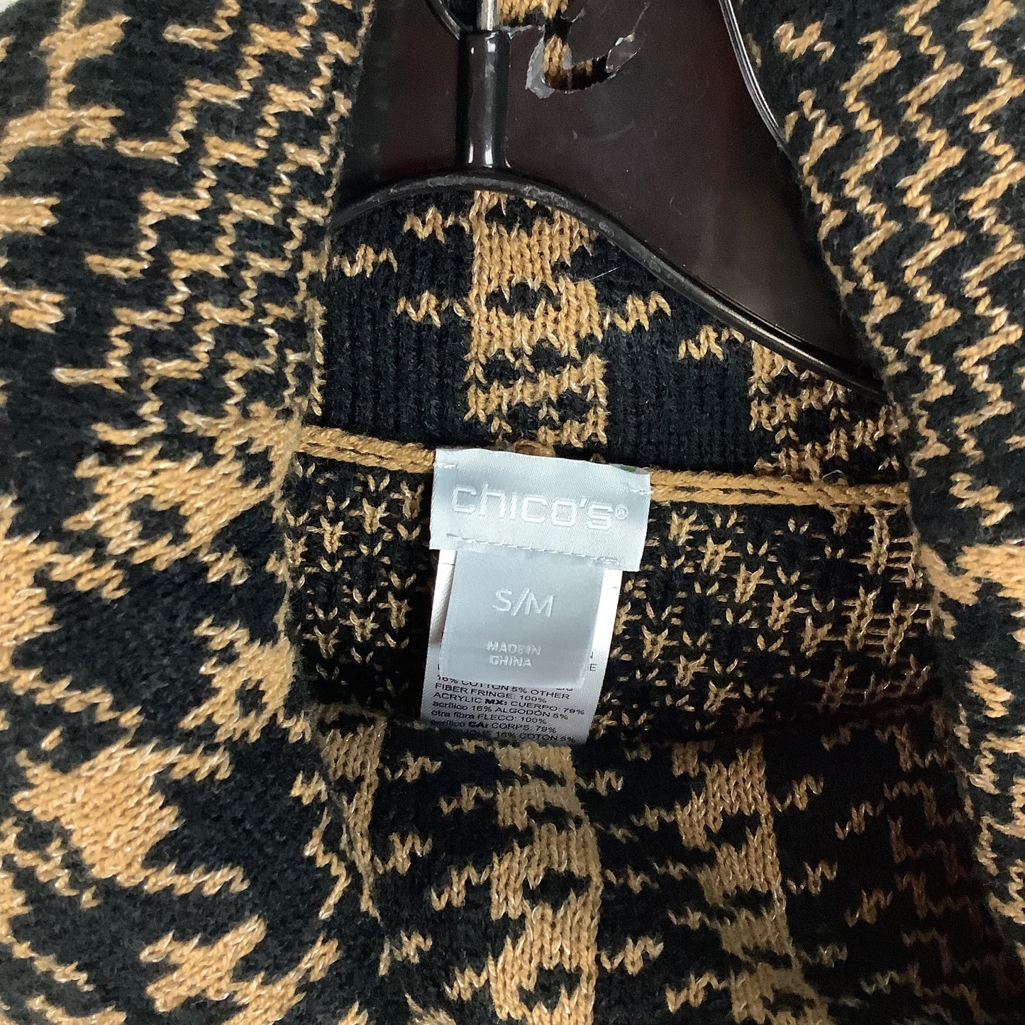 Shawl By Chicos In Brown, Size: M (S/M)