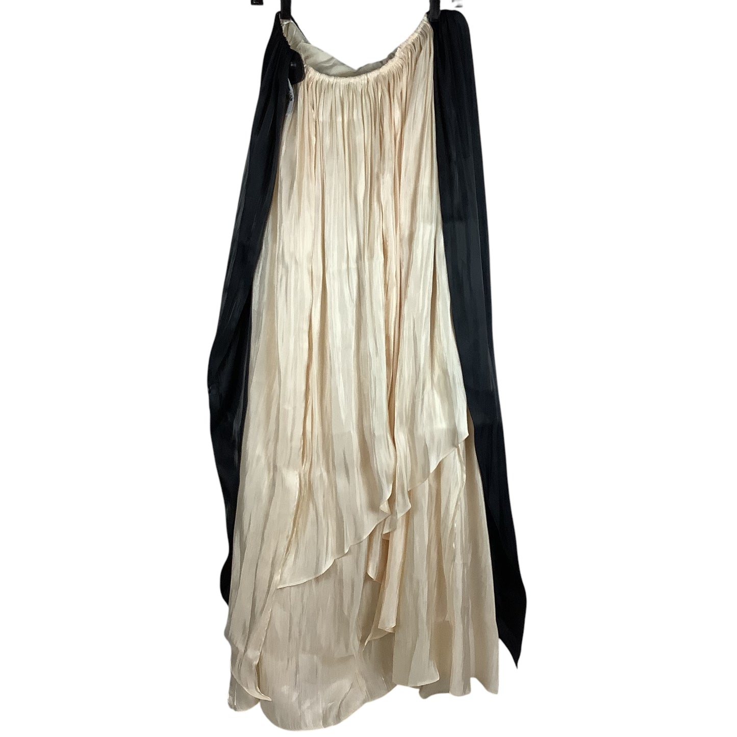 Dress or Skirt Party Long By Vestique In Black & Cream, Size: L