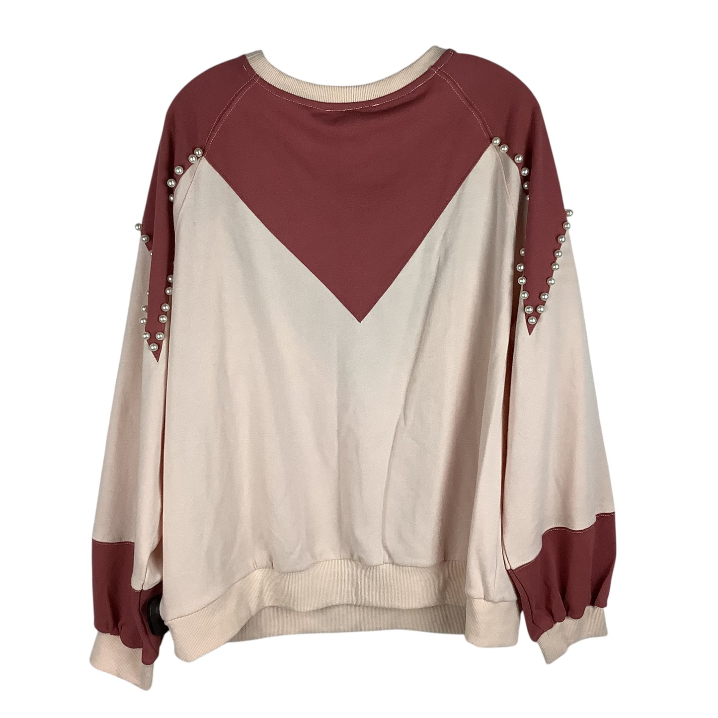 Top Long Sleeve By Fantastic Fawn In Pink, Size: L