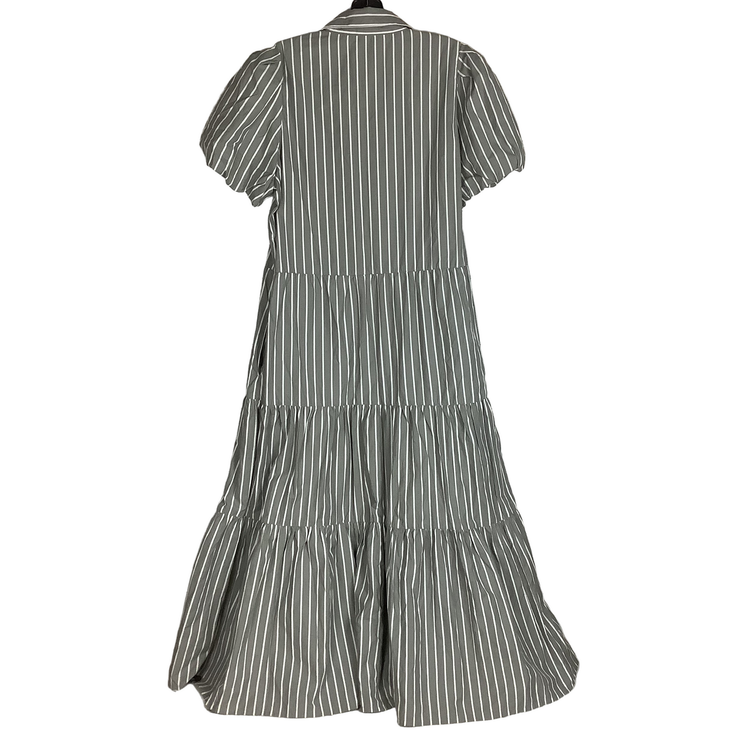 Dress Casual Midi By Elan In Striped Pattern, Size: L