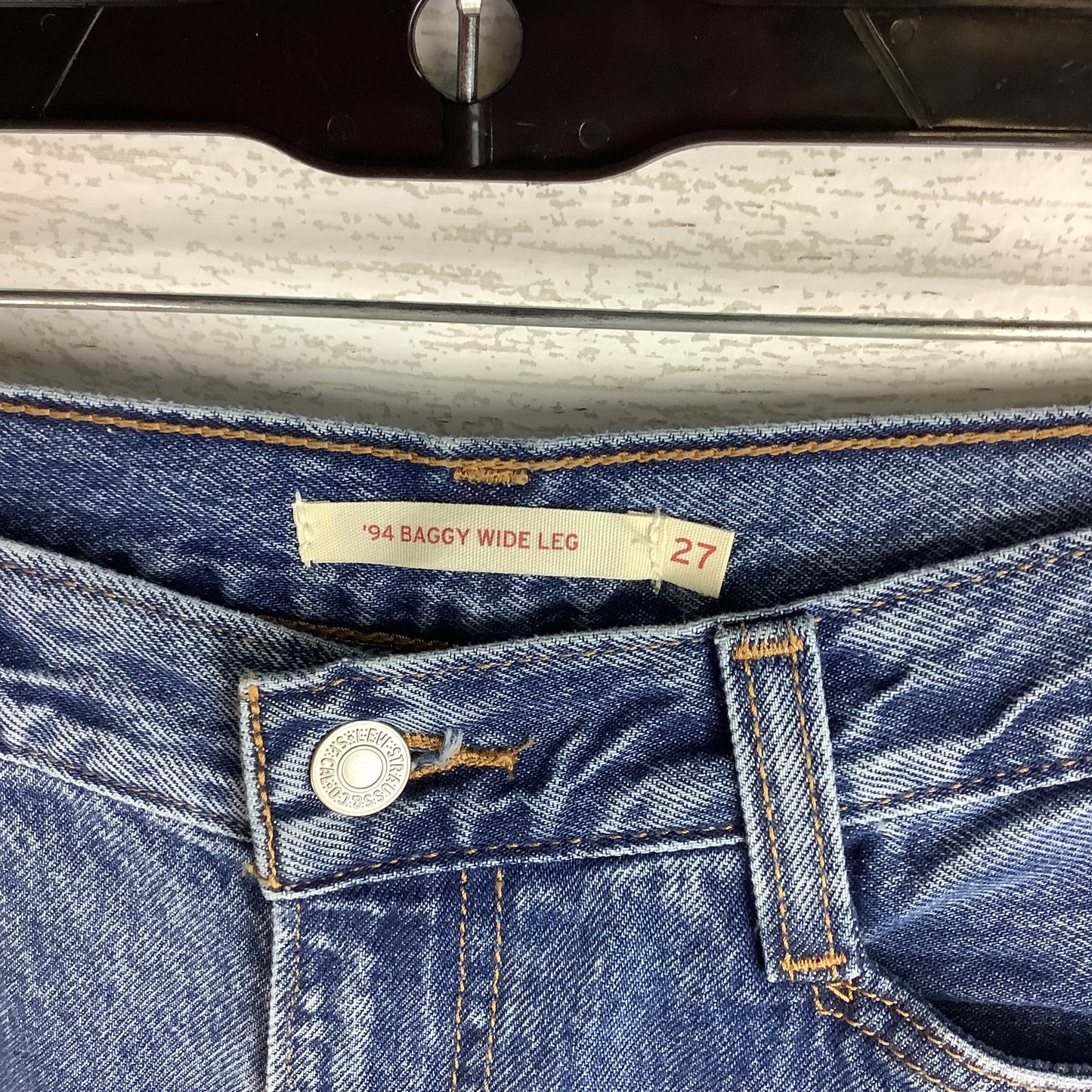 Jeans Wide Leg By Levis In Blue Denim, Size: 4 (27)