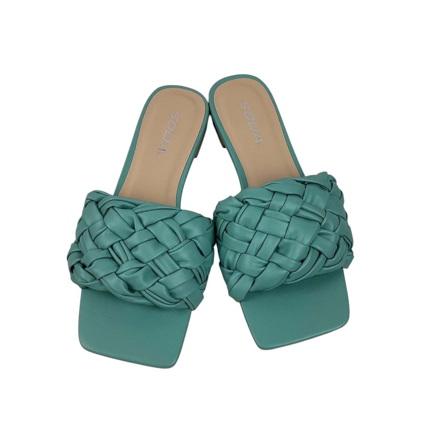 Shoes Flats By Soda In Teal, Size: 7